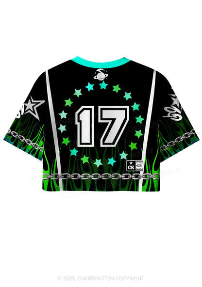 Do Not Invite Me To Afters Y2K Crop Sport Jersey Shirts Cherrykitten