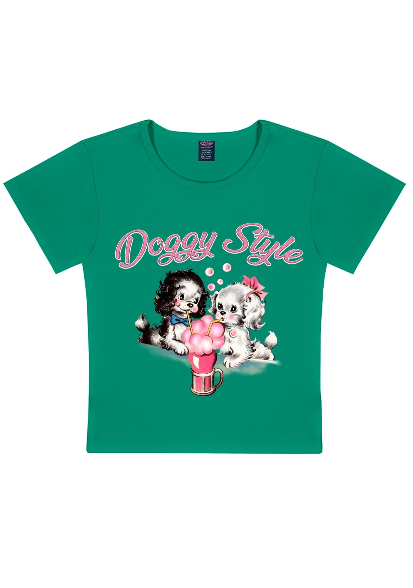 Doggy Style Y2K Baby Tee Cherrykitten