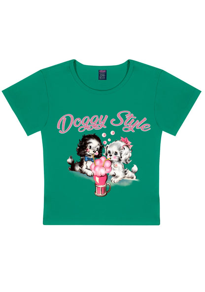 Doggy Style Y2K Baby Tee Cherrykitten