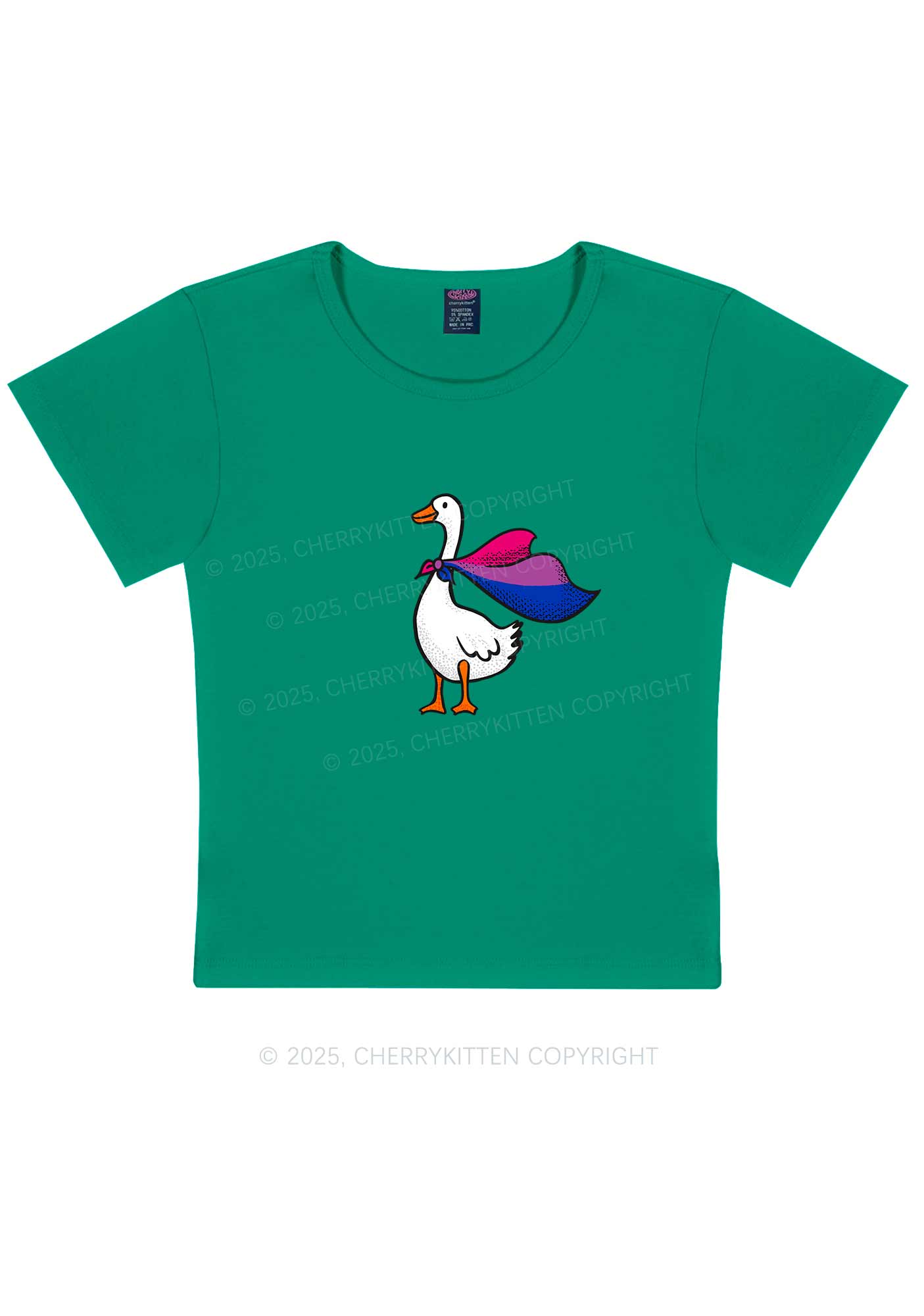 Bisexual Goose Pride Y2K Baby Tee Cherrykitten