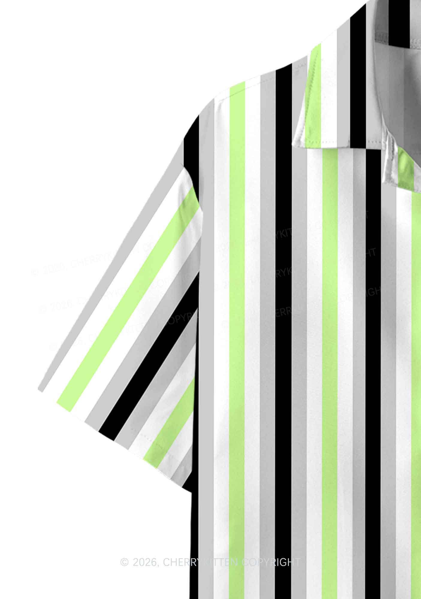 Agender Flag Pride Y2K Print Hawaiian Shirt Cherrykitten