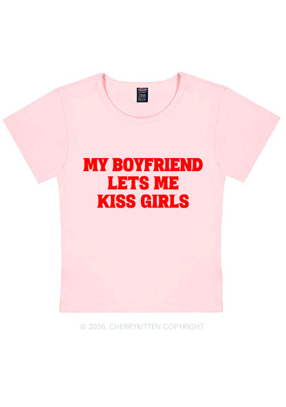 BF Lets Me Kiss Girls Y2K Baby Tee Cherrykitten