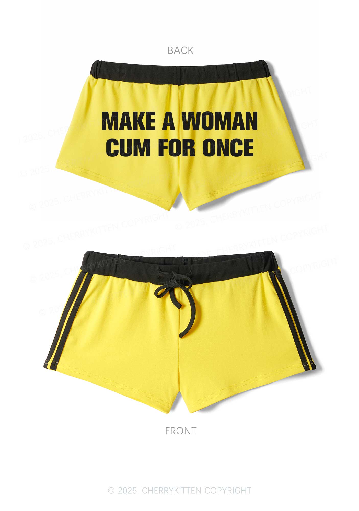 Make A Woman Come Y2K Drawstring Mini Shorts Cherrykitten