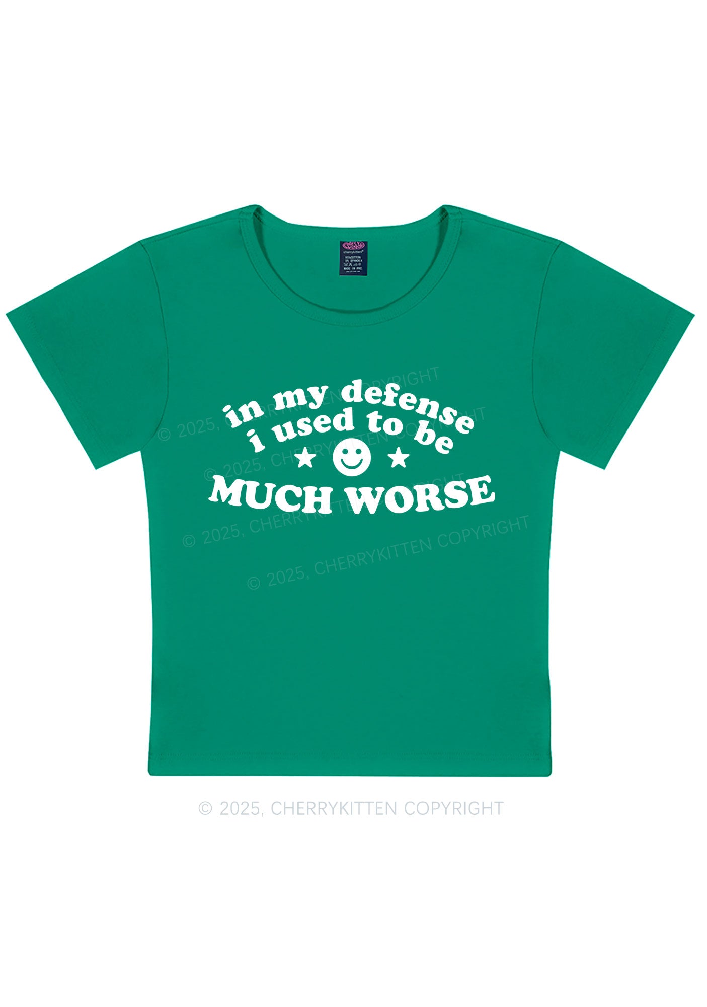 Much Worse Y2K Baby Tee Cherrykitten
