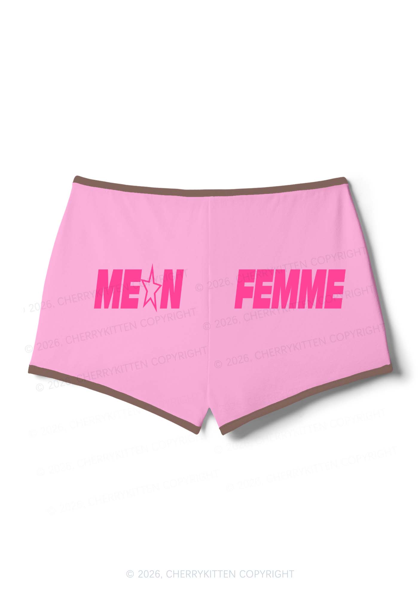 Mean Femme Pride Y2K Booty Shorts Cherrykitten