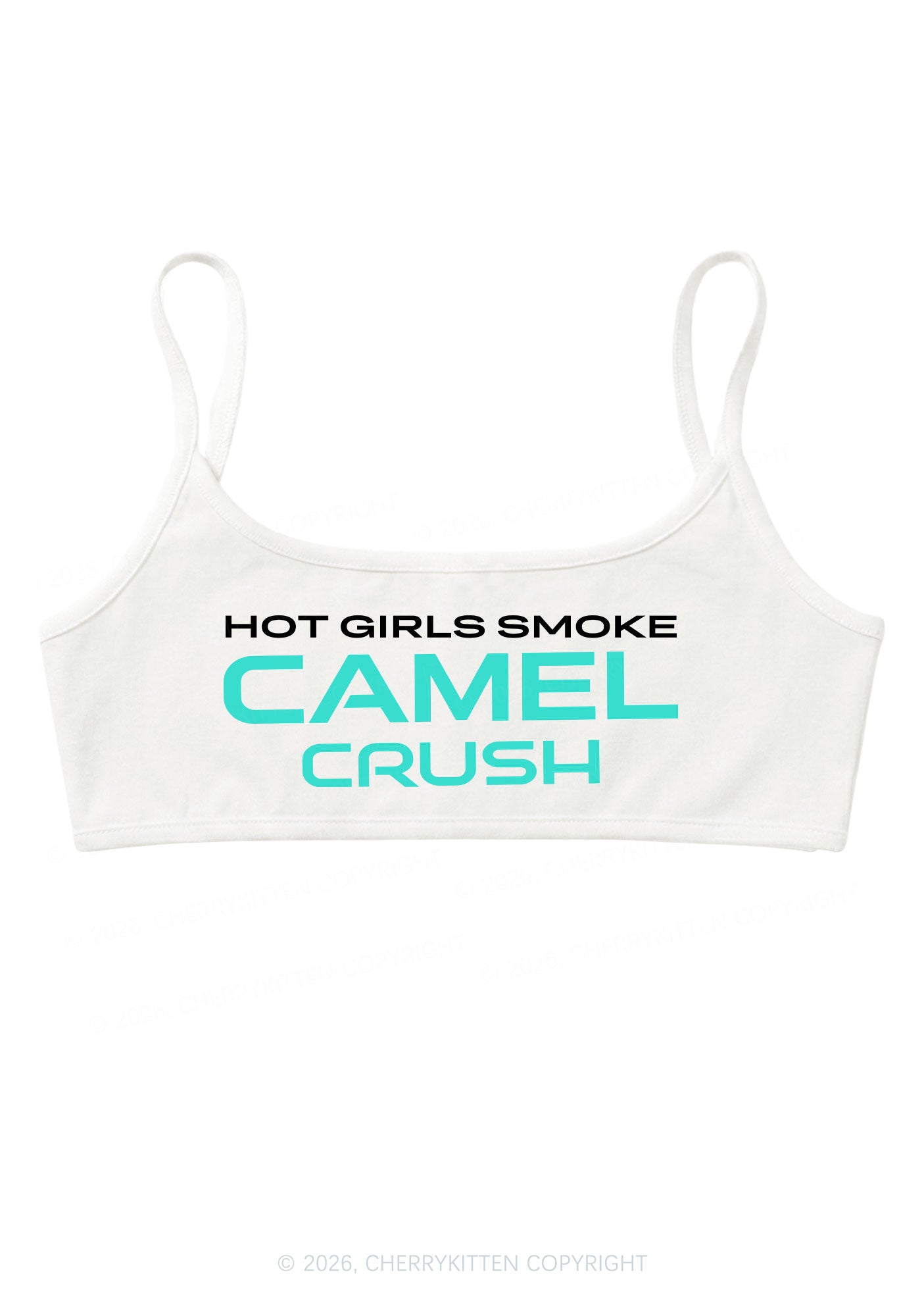 Hot Girls Smoke Mint Y2K Super Crop Cami Cherrykitten