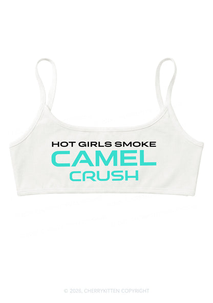 Hot Girls Smoke Mint Y2K Super Crop Cami Cherrykitten