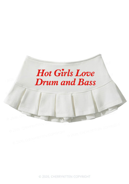 Hot Girls Love Drum And Bass Y2K Mini Pleated Skirts Cherrykitten