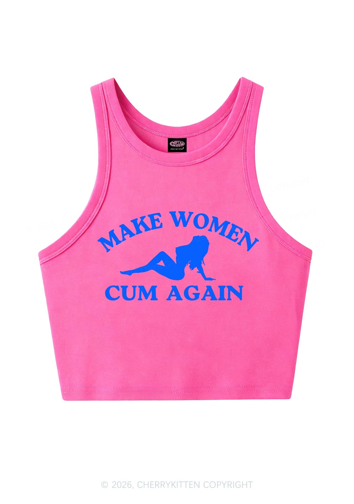 Make Women Cxm Again Y2K Crop Tank Top Cherrykitten