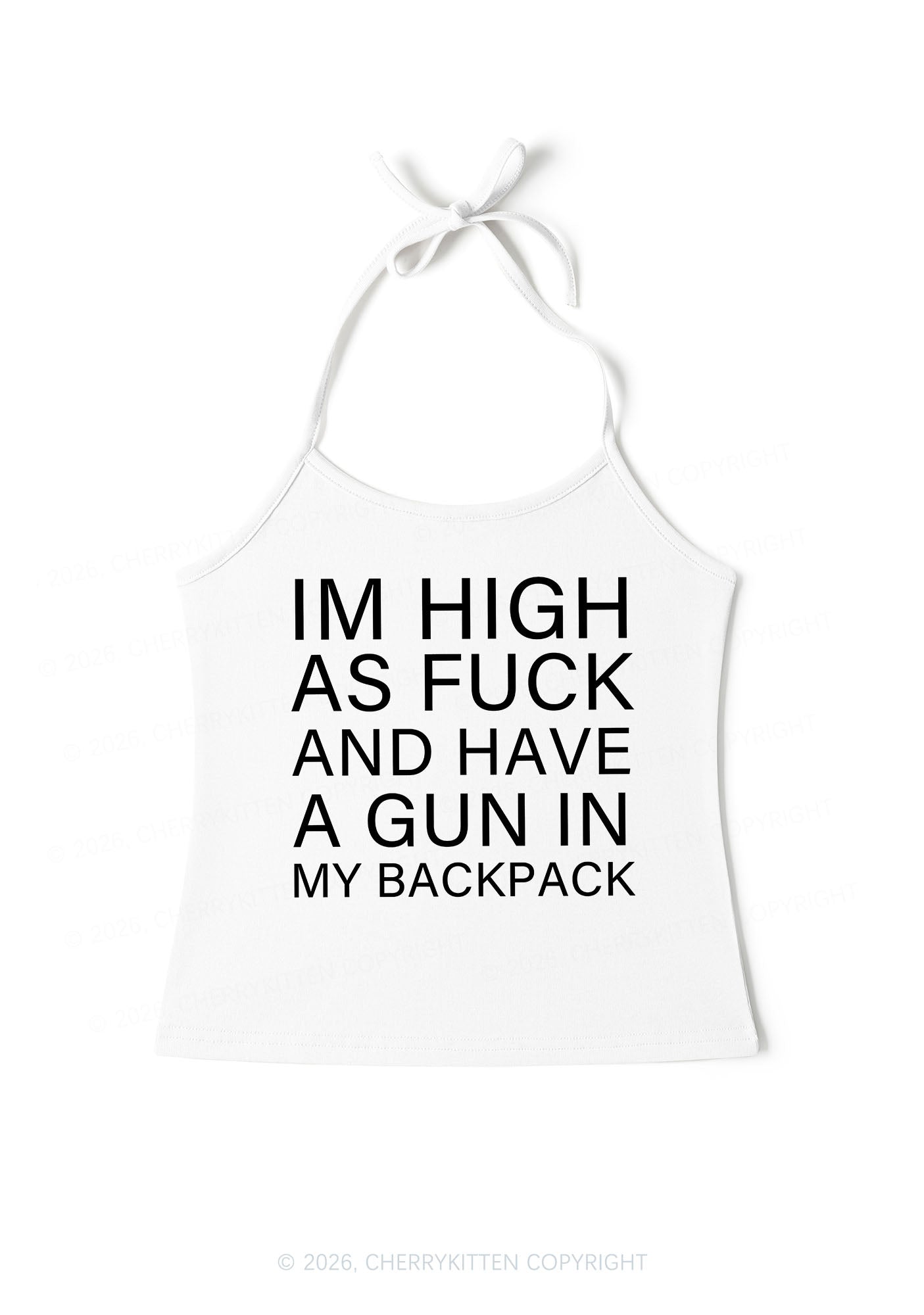 Im High Y2K Halter Neck Cami Cherrykitten