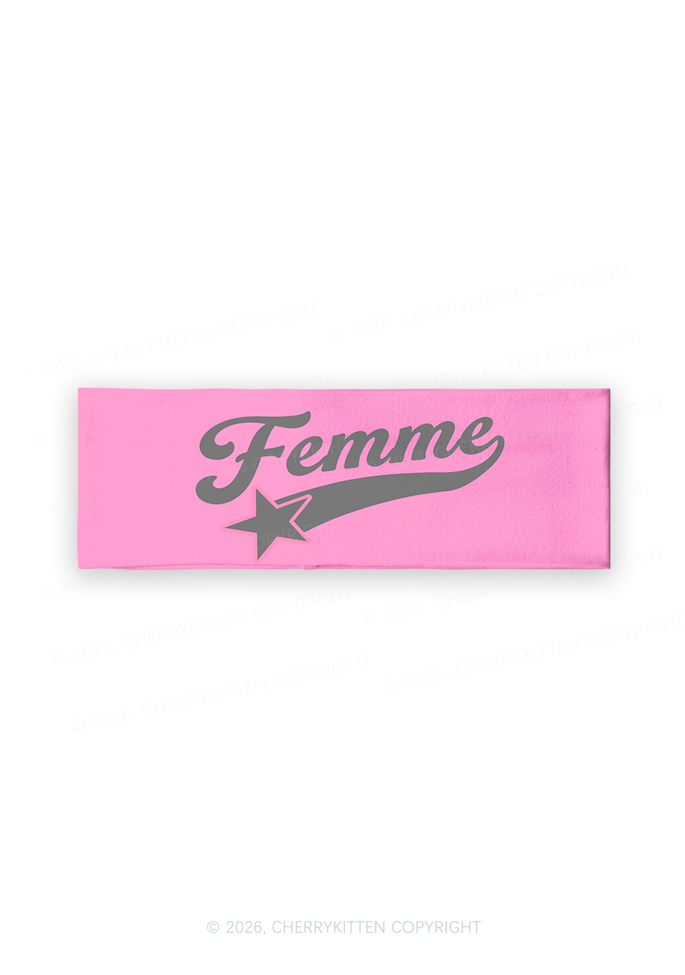 Grey Femme Pride Y2K Print Headband Cherrykitten