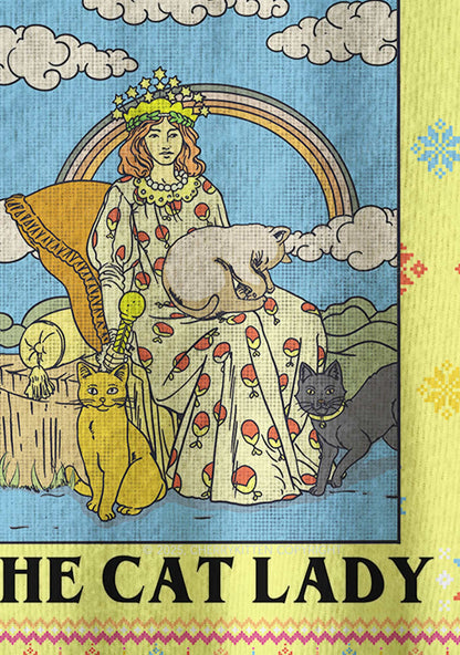 The Cat Lady Y2K Christmas Knit Sweatshirt Cherrykitten