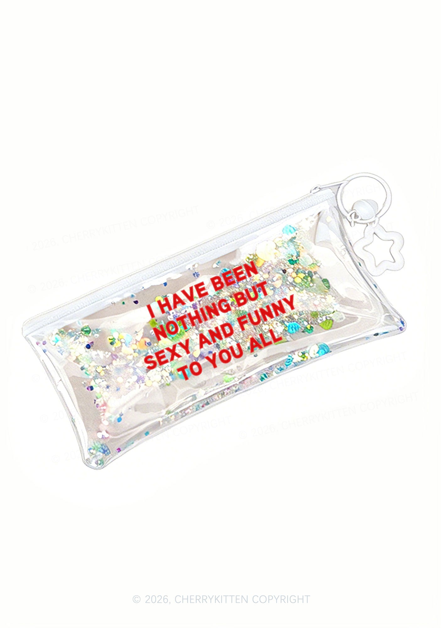 I Have Been Funny Y2K Quicksand Transparent Pencil Pouch Cherrykitten