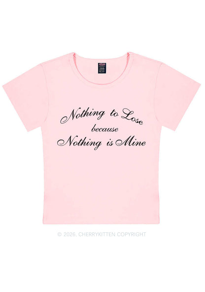 Nothing Is Mine Y2K Baby Tee Cherrykitten