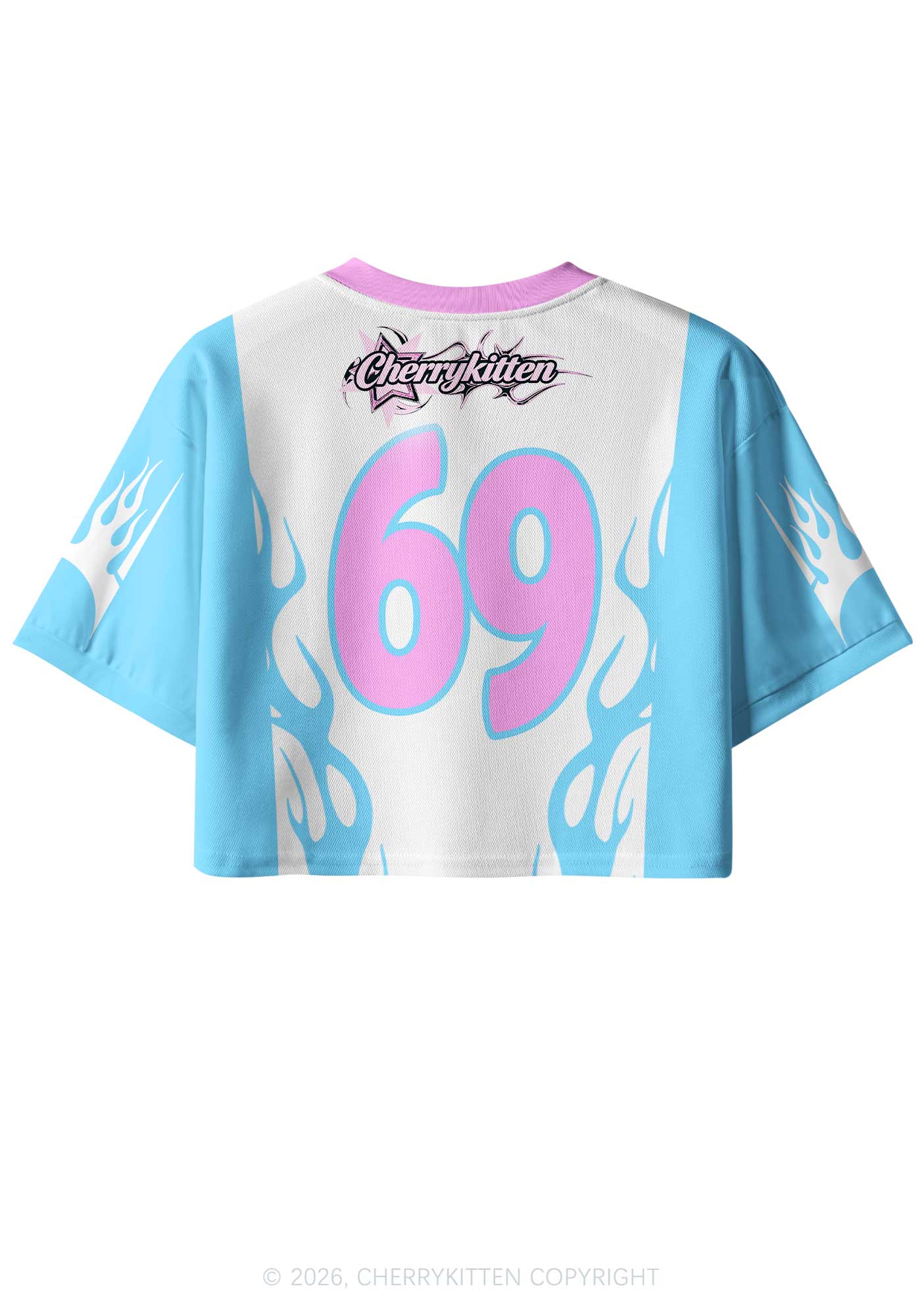 I Love S Men Y2K Crop Sport Jersey Shirts Cherrykitten