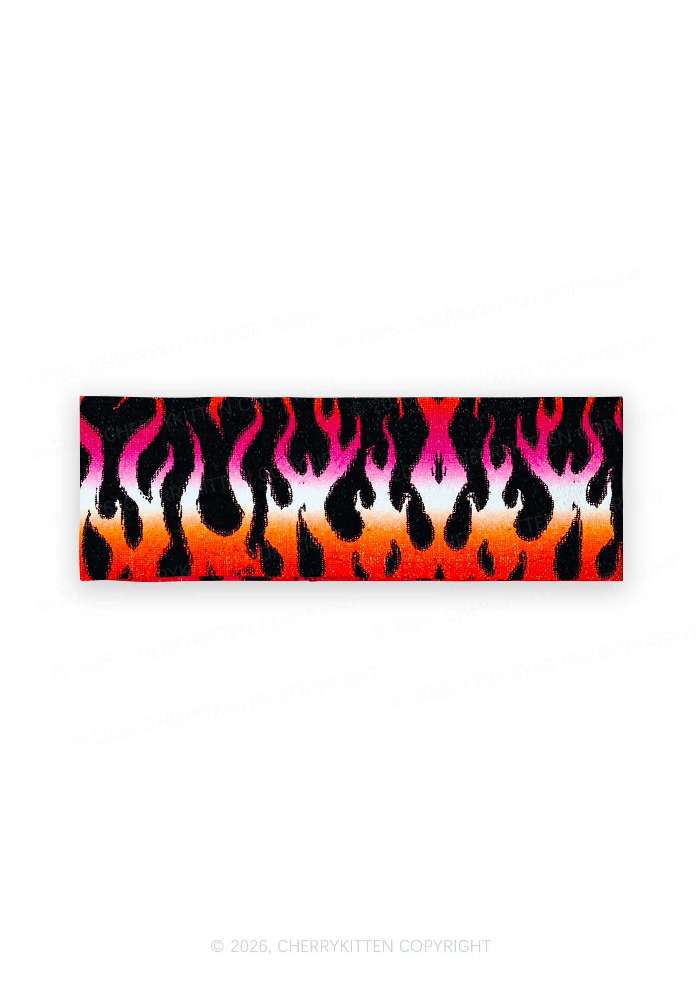 Lesbian Flame Pride Y2K Print Headband Cherrykitten