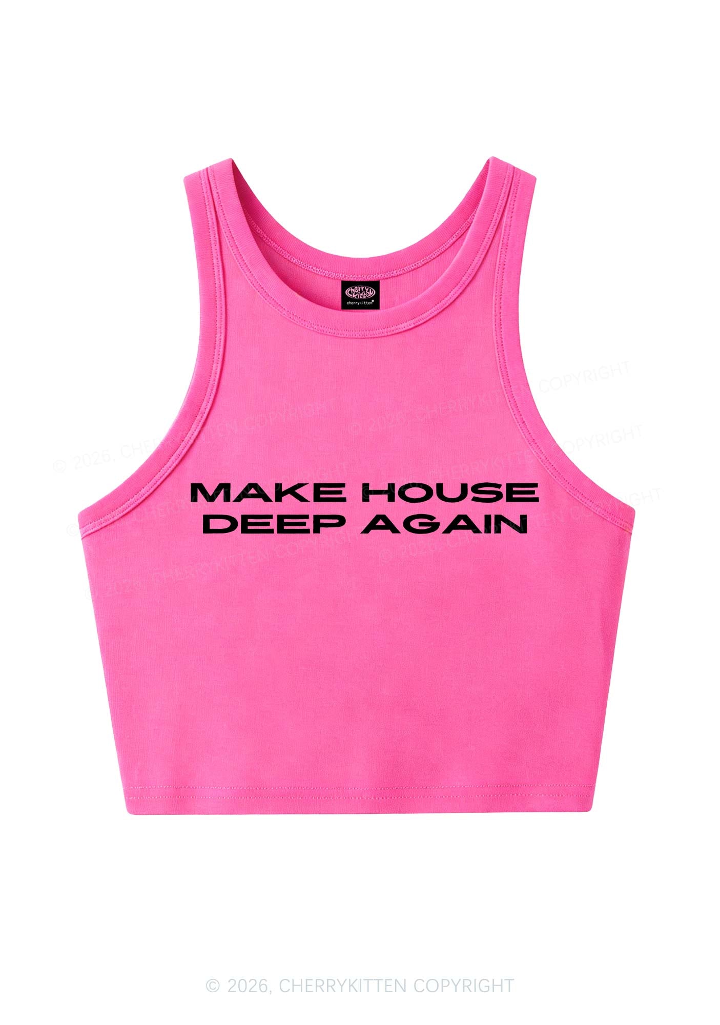 Make House Deep Again Y2K Crop Tank Top Cherrykitten