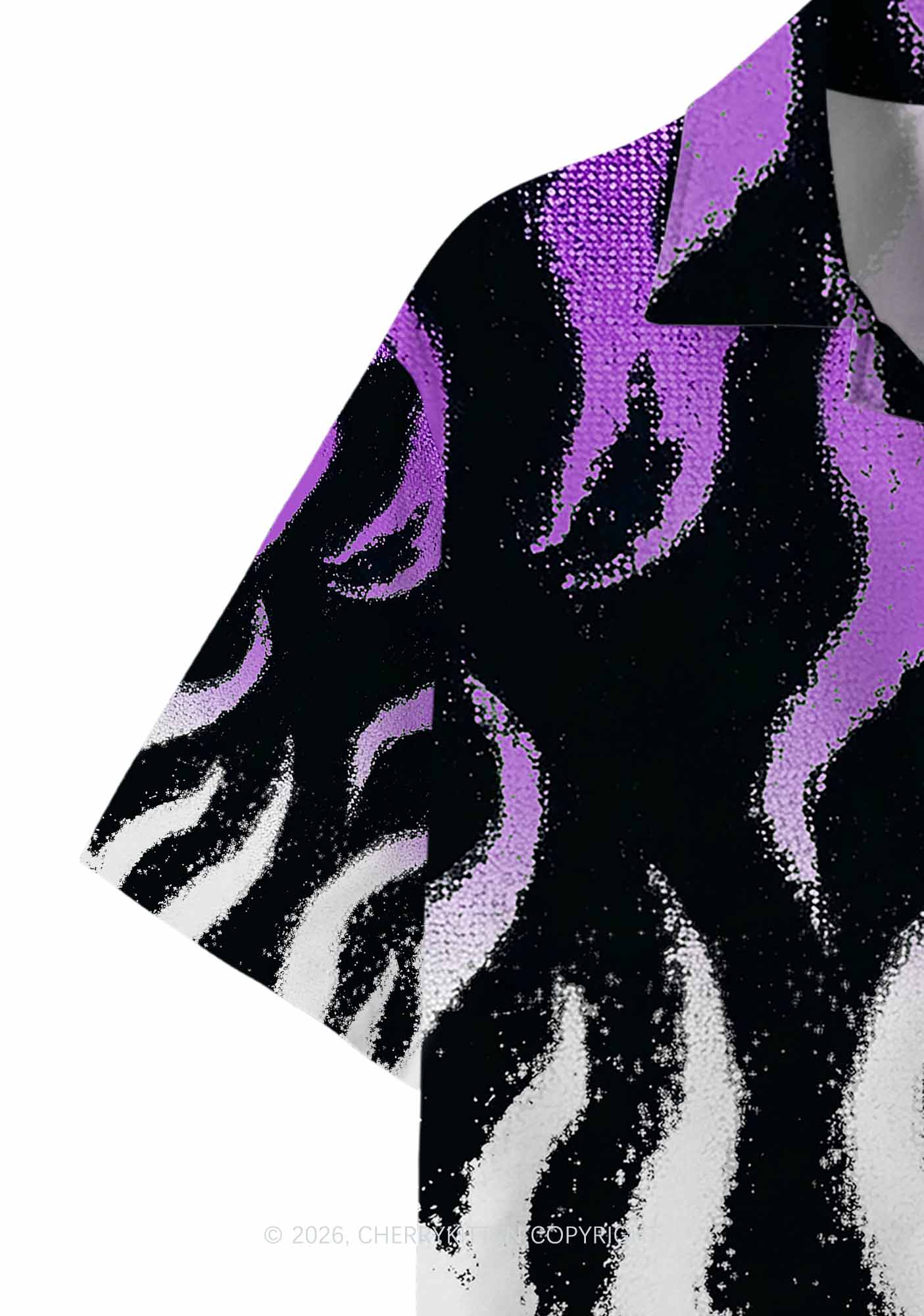 Asexual Flame Pride Y2K Print Hawaiian Shirt Cherrykitten