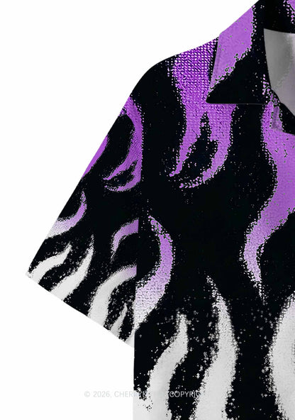 Asexual Flame Pride Y2K Print Hawaiian Shirt Cherrykitten
