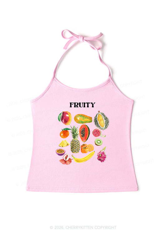 Fruity Pride Y2K Halter Neck Cami Cherrykitten