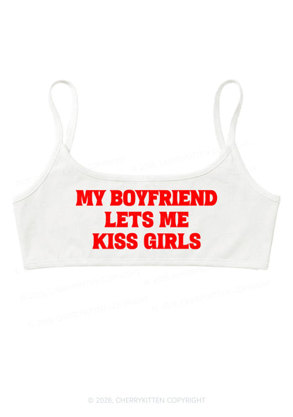 BF Lets Me Kiss Girls Y2K Super Crop Cami Cherrykitten