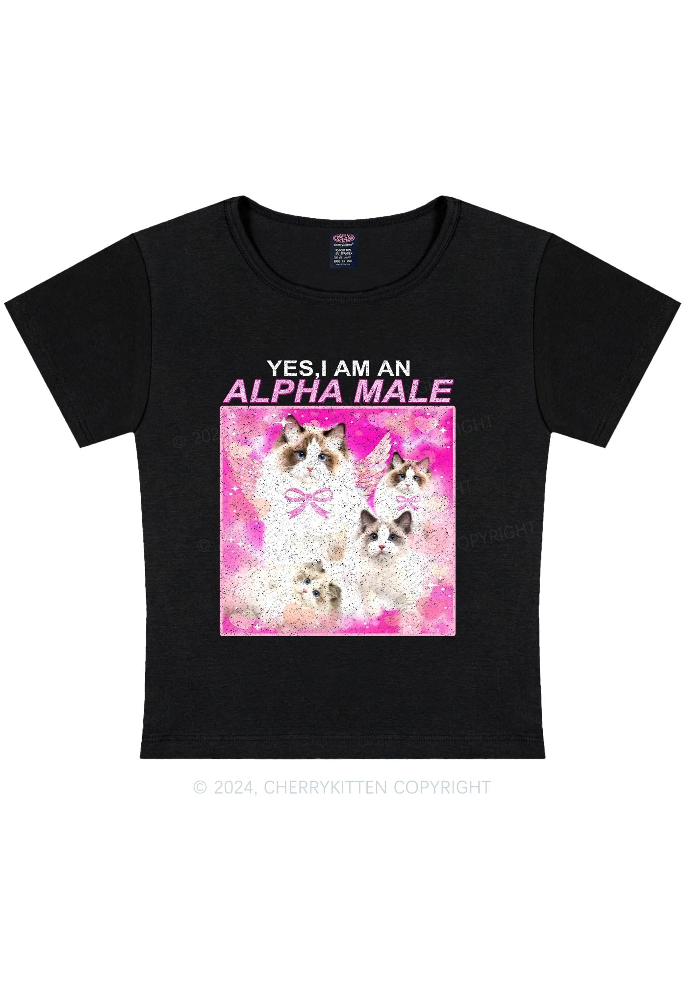 Alpha Male Y2K Baby Tee Cherrykitten