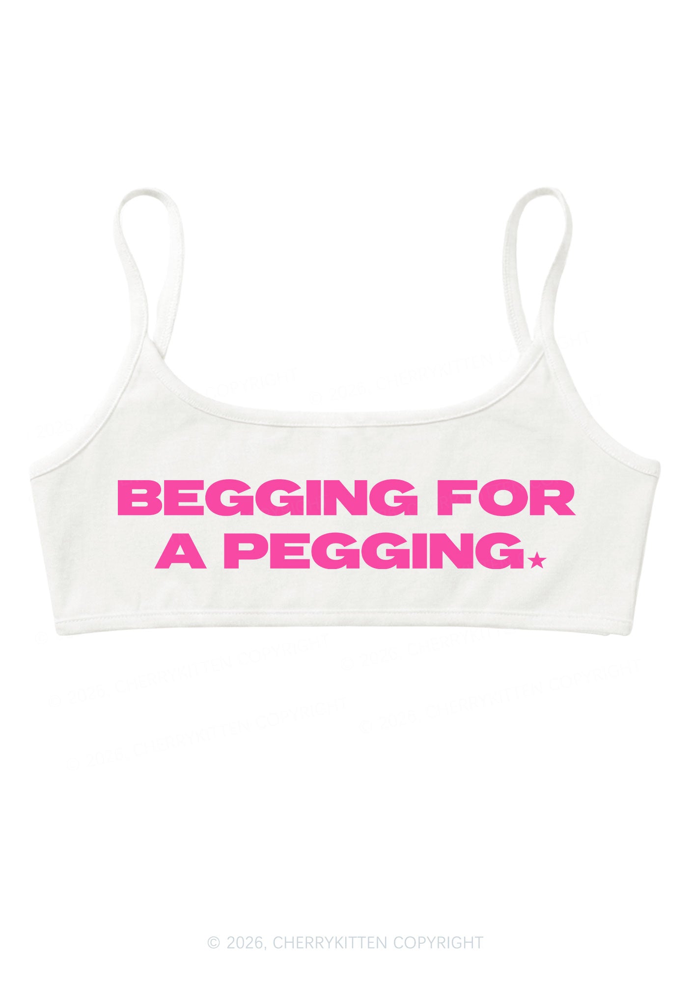 Begging For A Pegging Y2K Super Crop Cami Cherrykitten