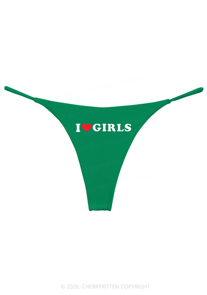 I Love Girls Pride Y2K Bikini String Thong Cherrykitten
