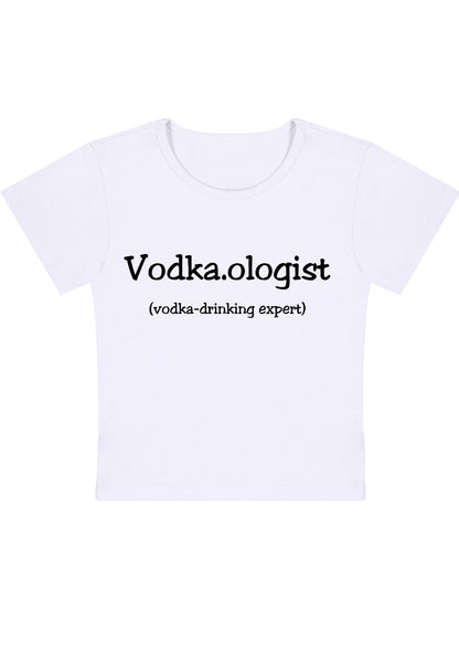 Vodka Drinking Expert Y2K Baby Tee