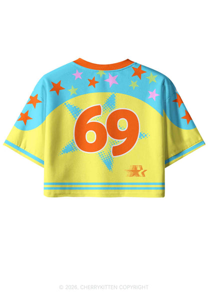 Autistic Cxxt Stars Y2K Crop Sport Jersey Shirts Cherrykitten
