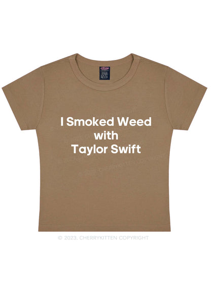 I Smoked With TS Y2K Baby Tee Cherrykitten