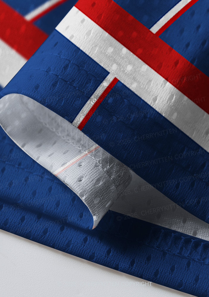 Blue I Love Hockey HR Y2K Sport Jersey Shirts Cherrykitten