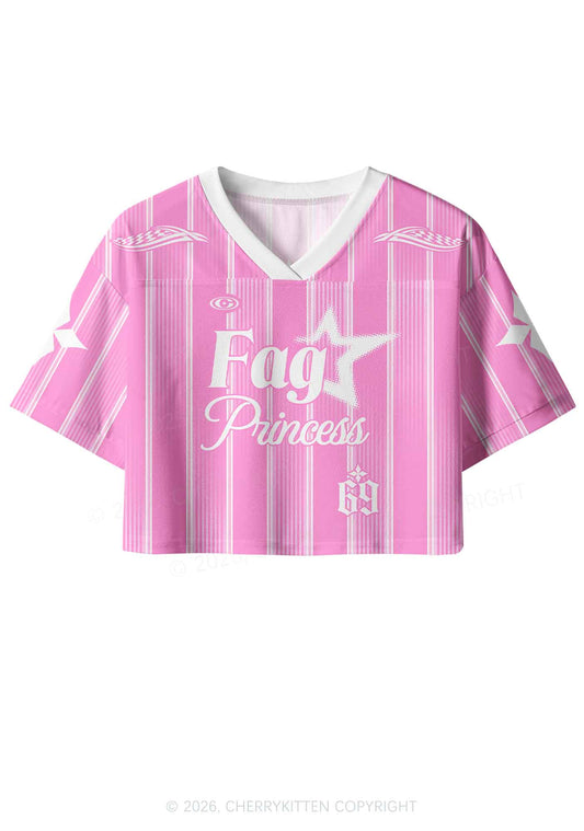 Fag Princess Pride Y2K Crop Sport Jersey Shirts Cherrykitten