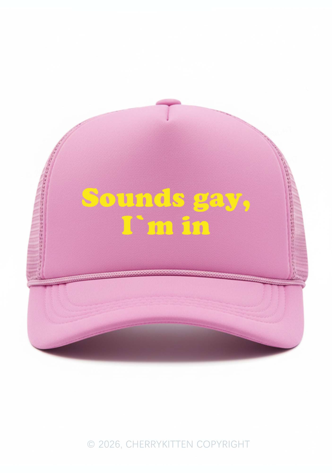 Sounds Gay Im In Pride Y2K Trucker Hat Cherrykitten