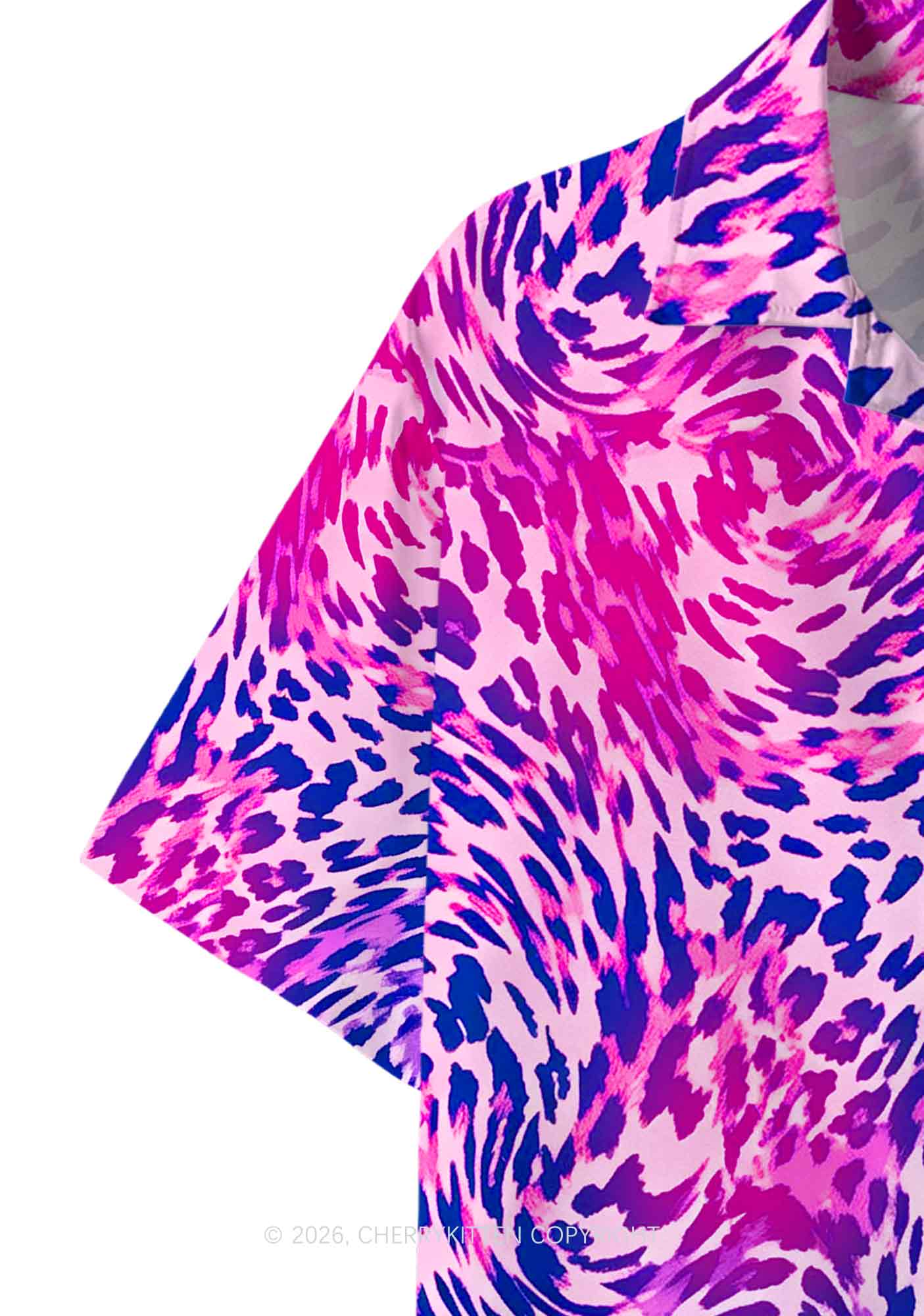 Bisexual Leopard Pride Y2K Print Hawaiian Shirt Cherrykitten