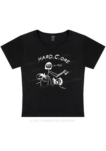 Curvy Hard Core Y2K Baby Tee Cherrykitten