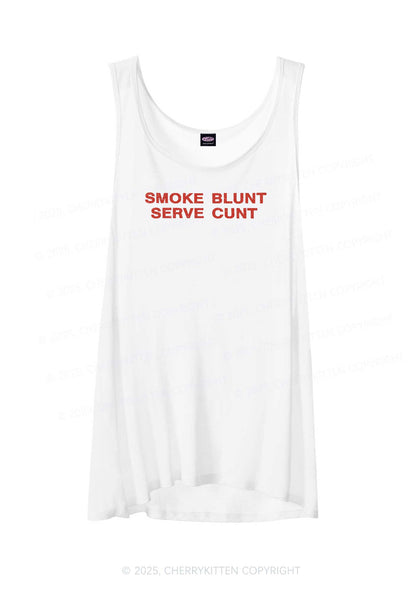 Smoke Blunt Y2K Sheer Boyfriend Tank Cherrykitten