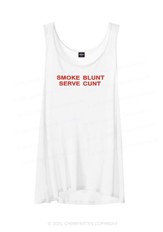 Smoke Blunt Y2K Sheer Boyfriend Tank Cherrykitten