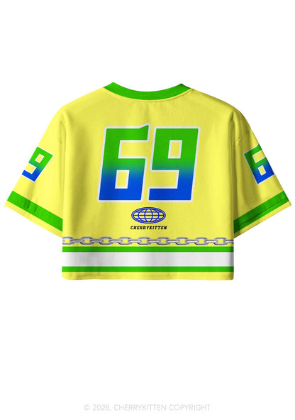 Cxxt Chronically Unstable Needing Therapy Y2K Crop Sport Jersey Shirts Cherrykitten