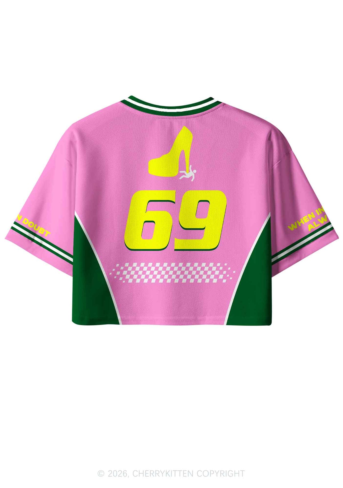 Always Blame A Man Y2K Crop Sport Jersey Shirts Cherrykitten