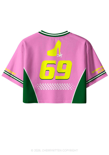 Always Blame A Man Y2K Crop Sport Jersey Shirts Cherrykitten