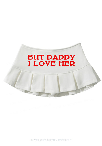 But Daddy I Love Her Pride Y2K Mini Pleated Skirts Cherrykitten