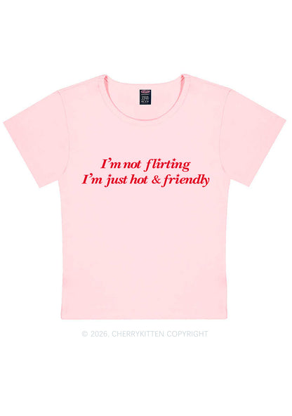 Just Hot And Friendly Y2K Baby Tee Cherrykitten