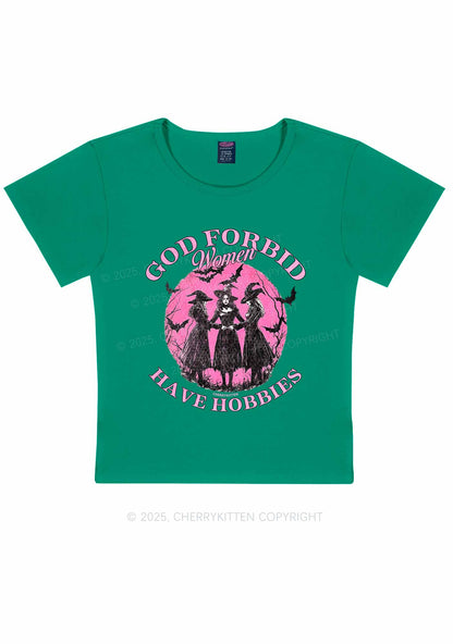 Halloween God Forbid Women Hobbies Y2K Baby Tee Cherrykitten