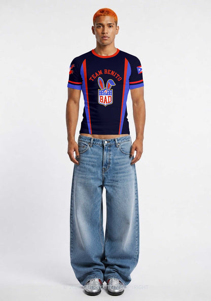 Black Football Bunny Y2K Football Jersey Shirts Cherrykitten