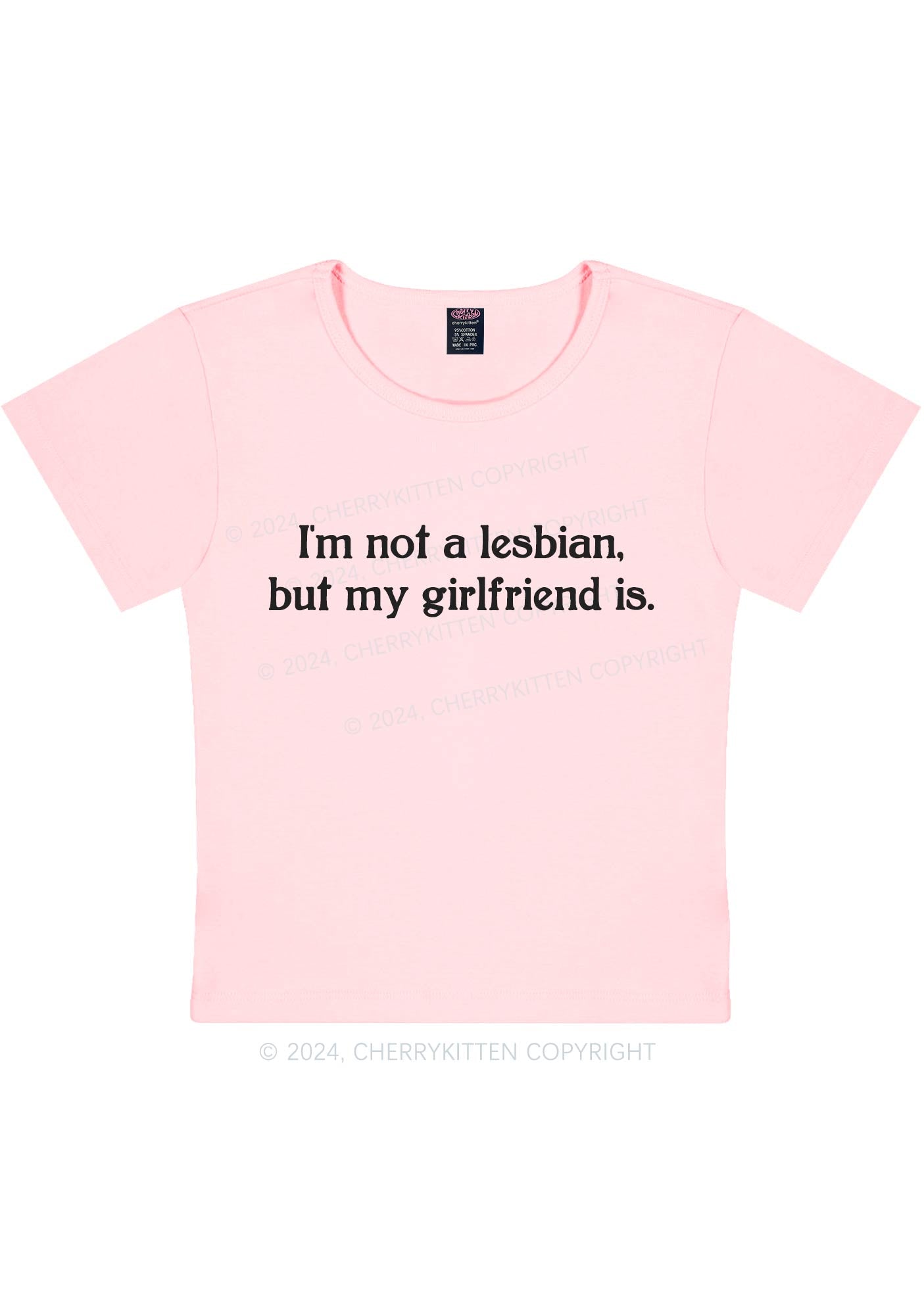 My Girlfriend Is Lesbian Y2K Baby Tee Cherrykitten