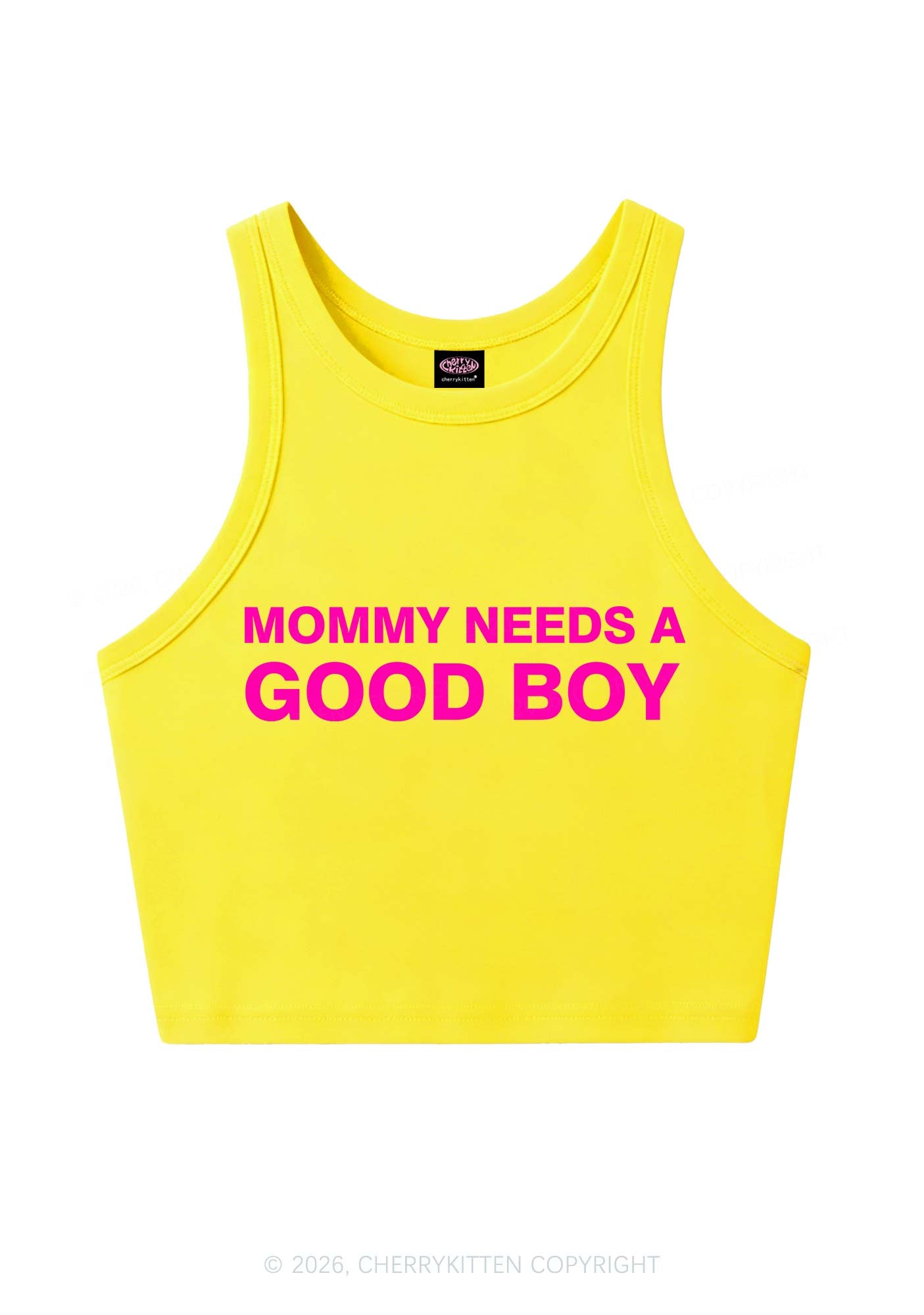Mommy Needs A Good Boy Y2K Crop Tank Top Cherrykitten