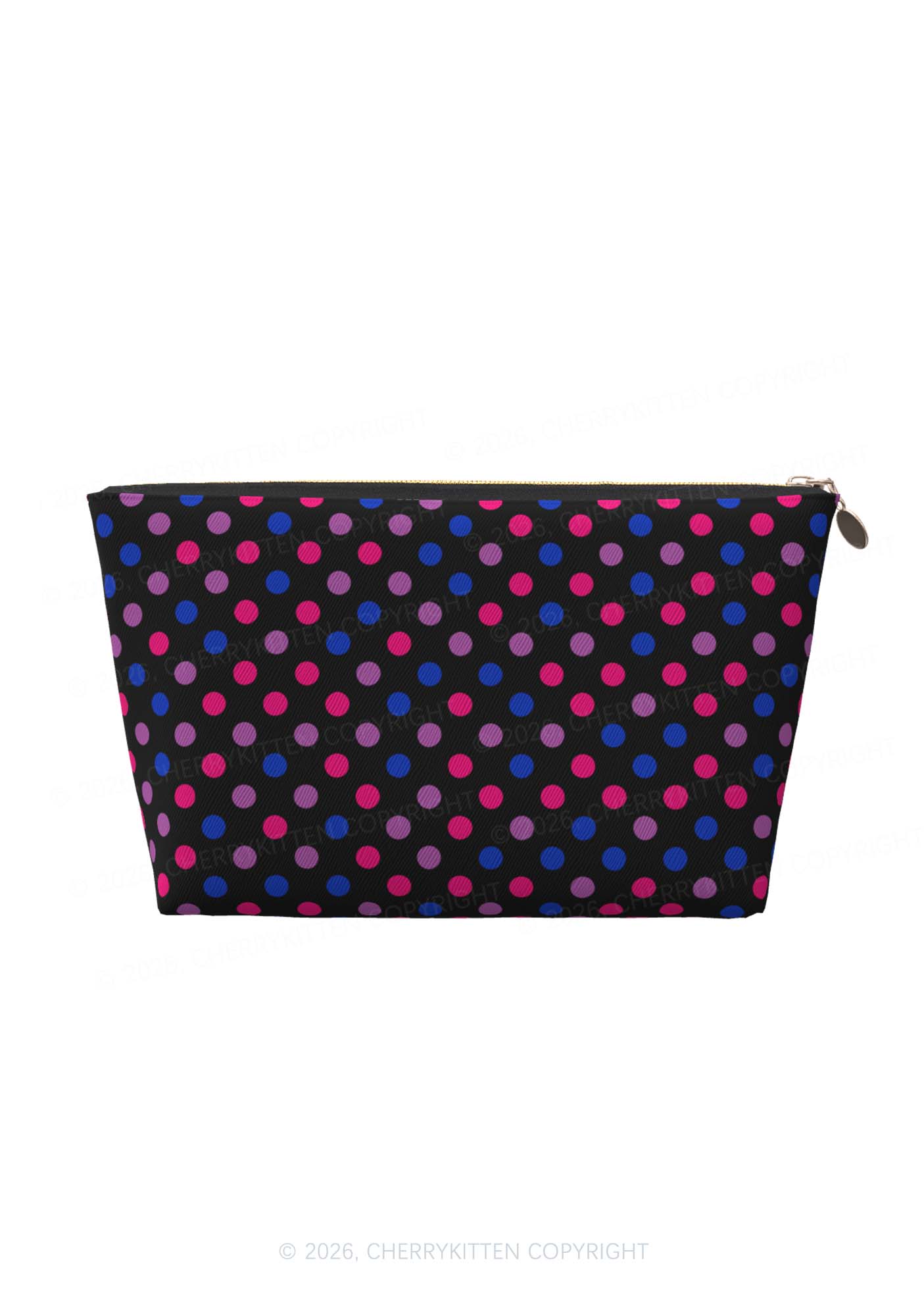 Bisexual Dots Pride Y2K Makeup Bag Cherrykitten