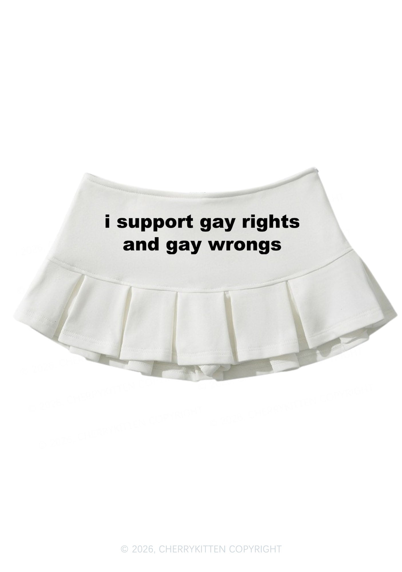 I Support Gay Rights Pride Y2K Mini Pleated Skirts Cherrykitten