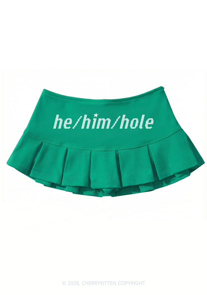 He Him Hole Pride Y2K Mini Pleated Skirts Cherrykitten